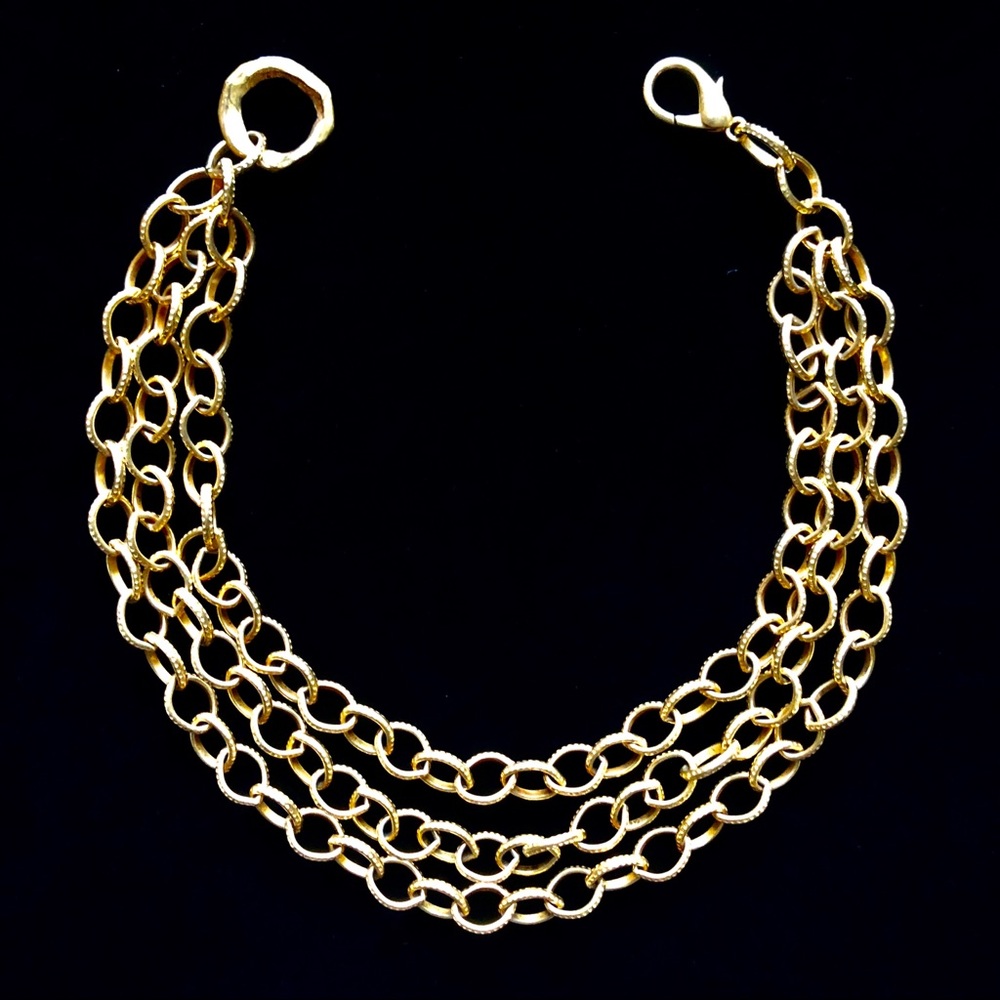 VTG 80’s Kate Hines Triple Chain Link Neck…